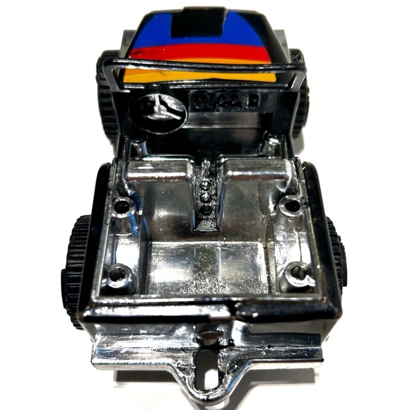 Vintage 1979 Tonka Jeep Truck Toy Car Black Silver Blue Red Yellow Stripes Buggy - Picture 11 of 12